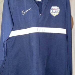 Nike Navy and White Phoenix Rosing - RISE- half-Zip Pullover